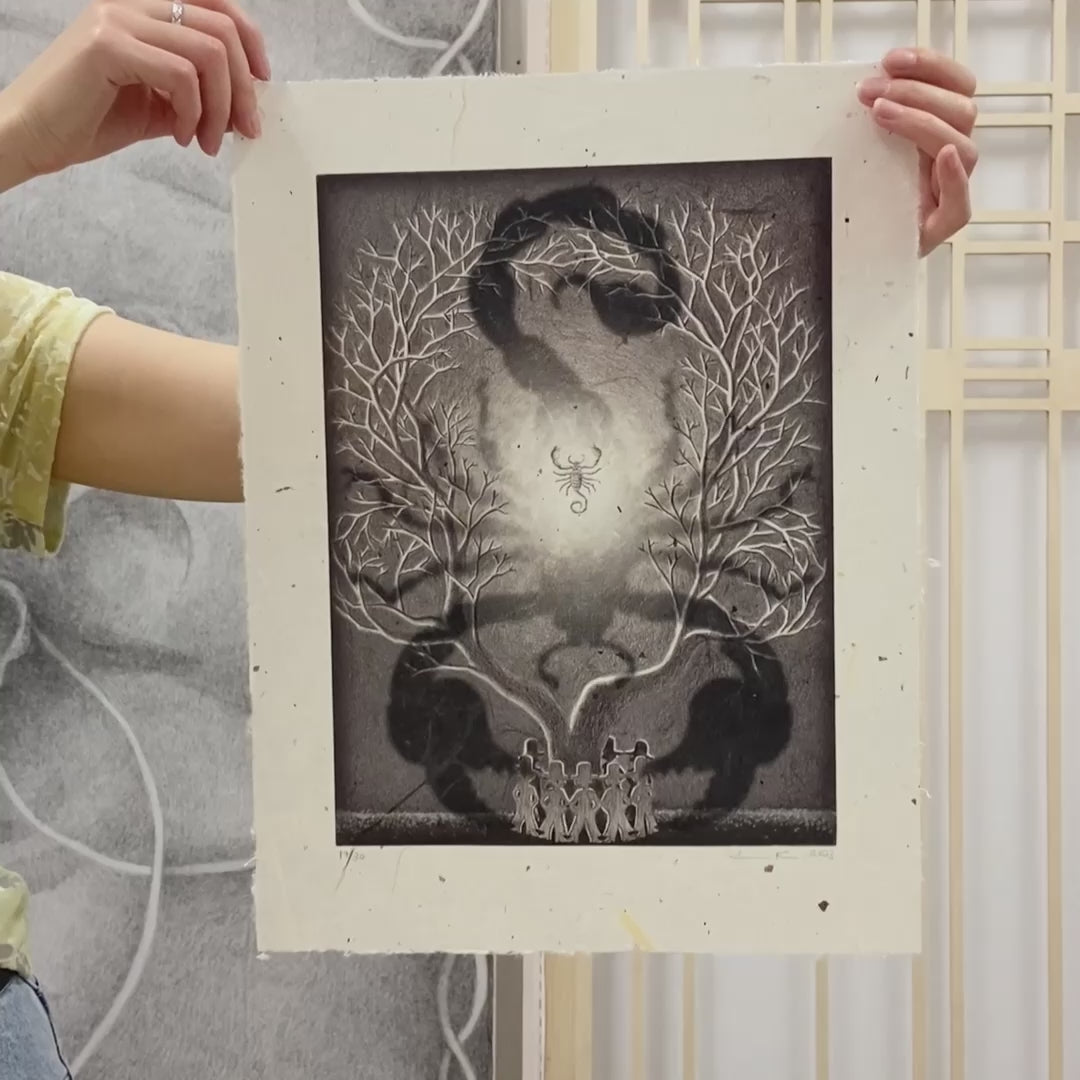 video of the artist Cindy Ji Hye Kim showing the Ego Pathétique print edition
